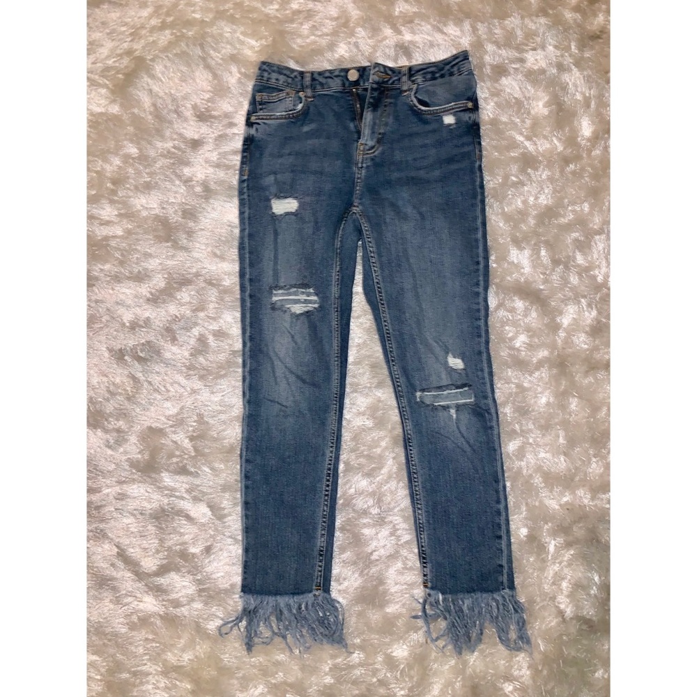 BERSHKA DENIM SKINNY HIGH WAIST JEANS SIZE 4